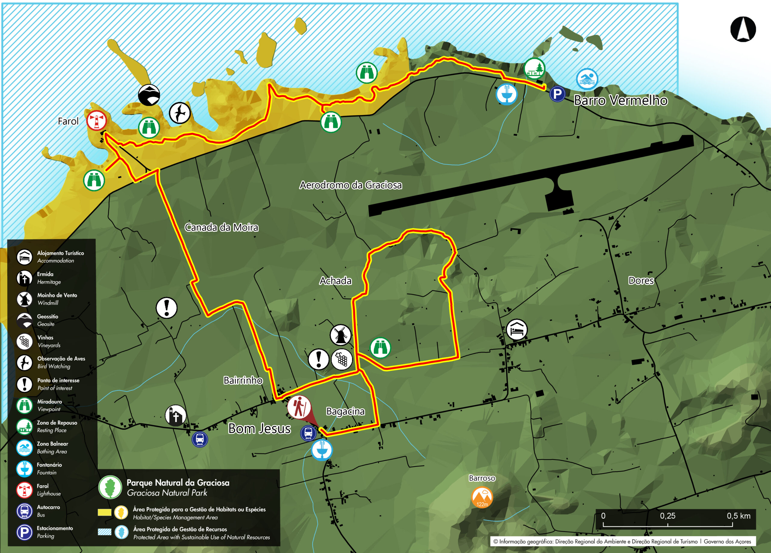 PR 04 GRA Karte - Azoren-Wanderführer