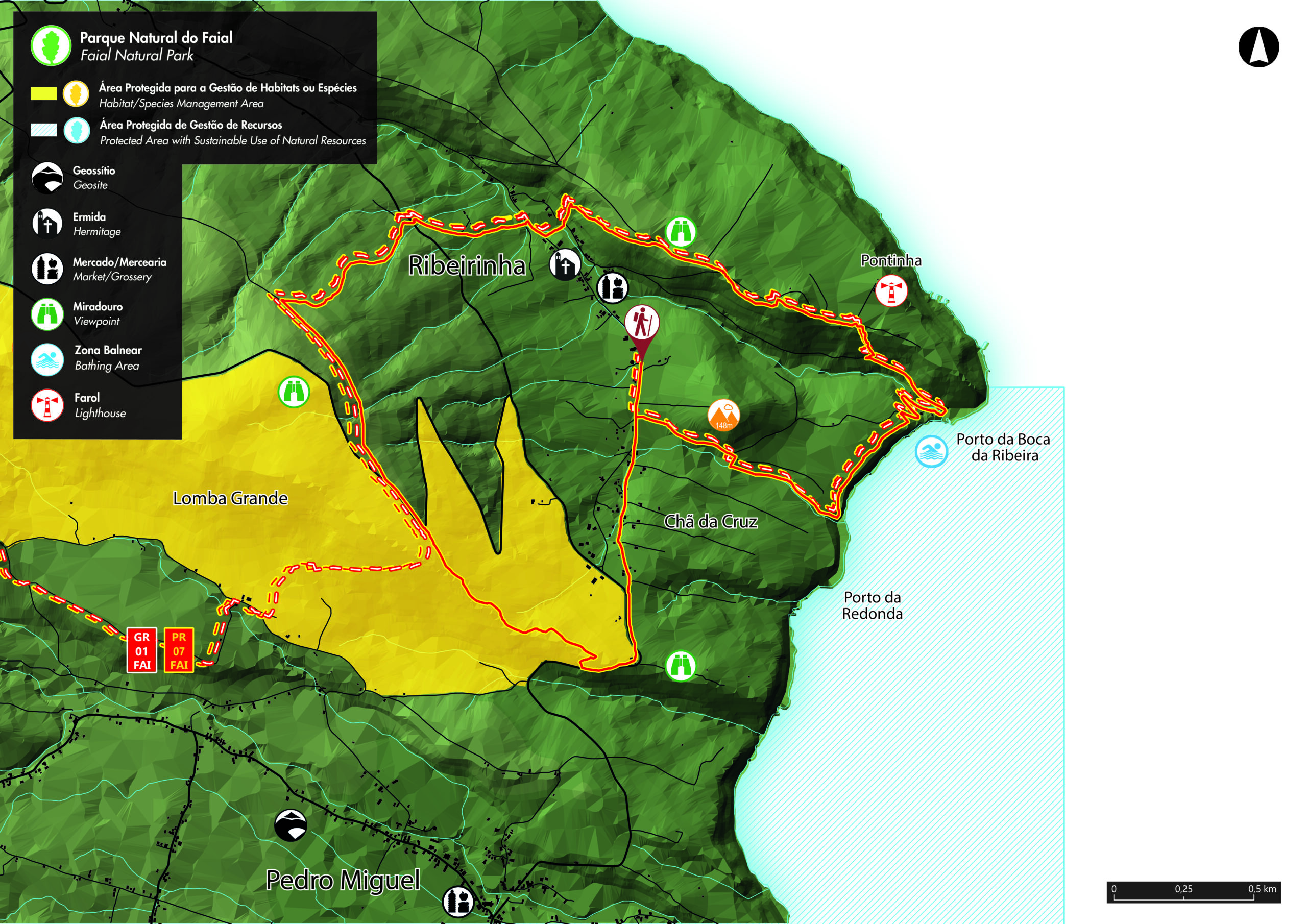 PRC 09 FAI Karte - Azoren-Wanderführer