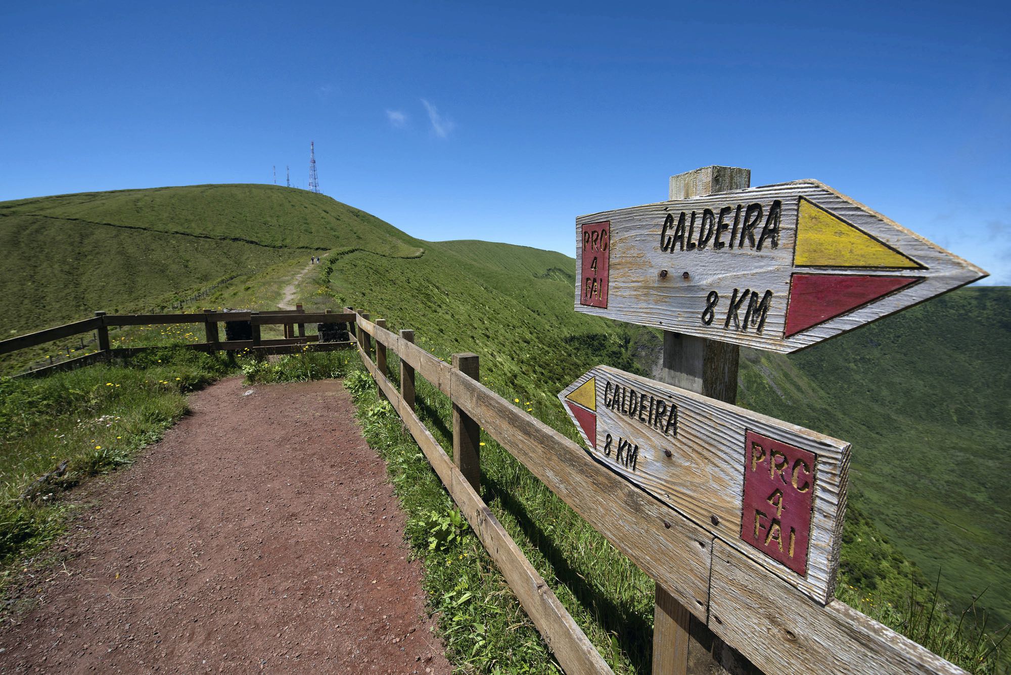 Der Wanderweg beginnt am Caldeirarand