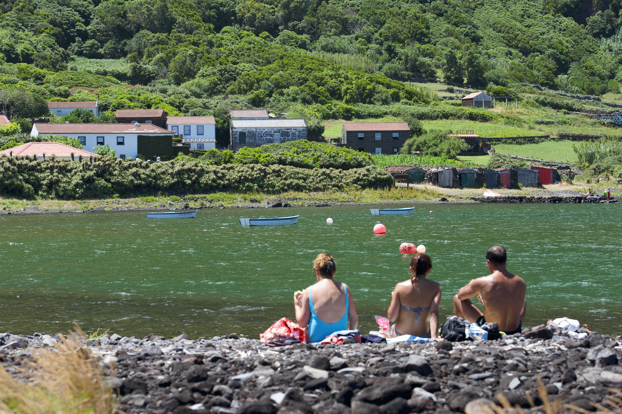 Baden an der Lagune von FajaÃÉ da Caldeira Santo Cristo