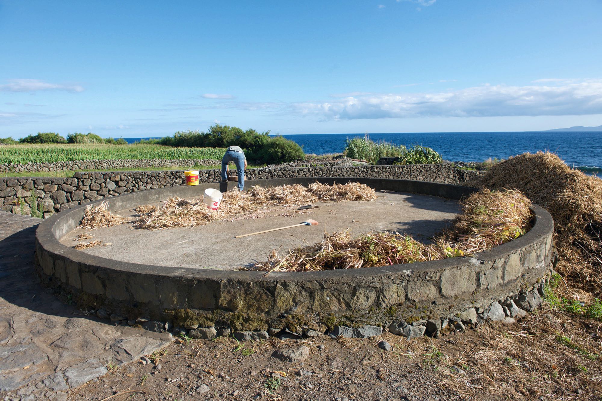 Dreschplatz in Fajã dos Vimes